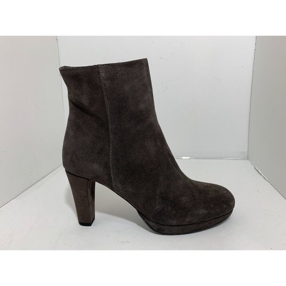 La Canadienne Monacco Ankle Boot Platform Heels Moka Brown Suede US 10 $415 - Picture 7 of 9